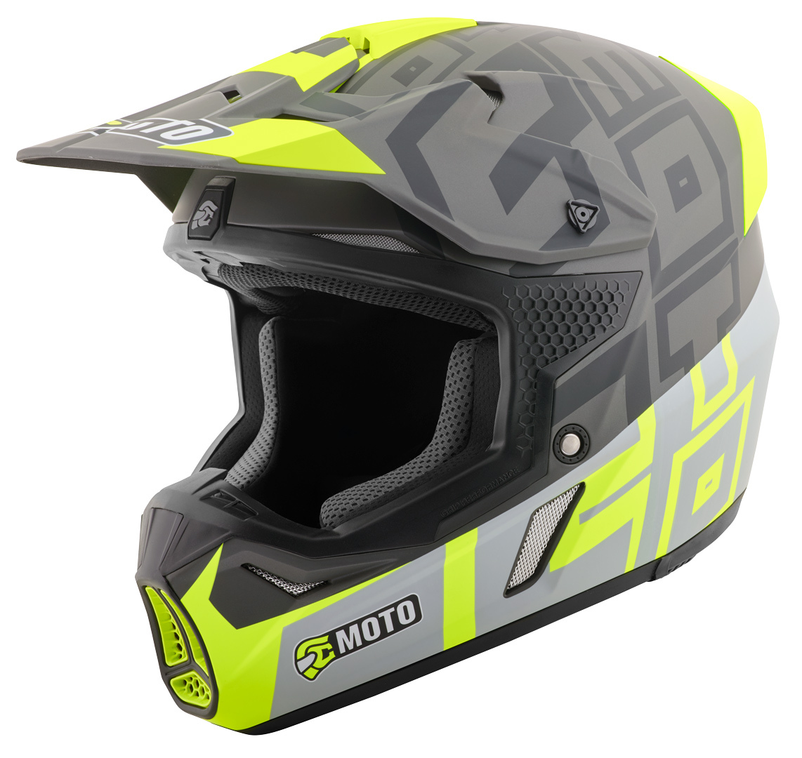 FC-Moto Merkur Flex Motocross Hjälm svart/gul XL Figur 1