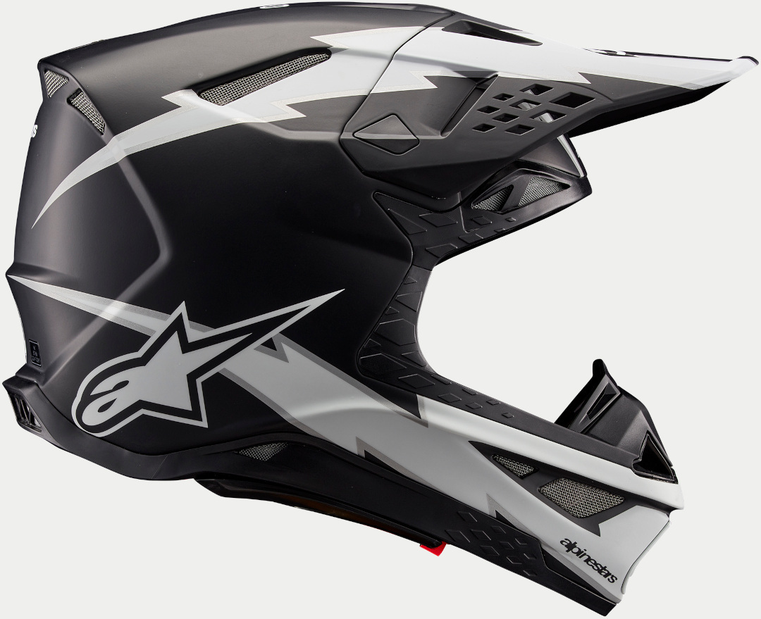 Alpinestars Supertech S-M10 Ampress 2024 Motocross hjälm Svart matt/vit XS (53/54) Figur 4