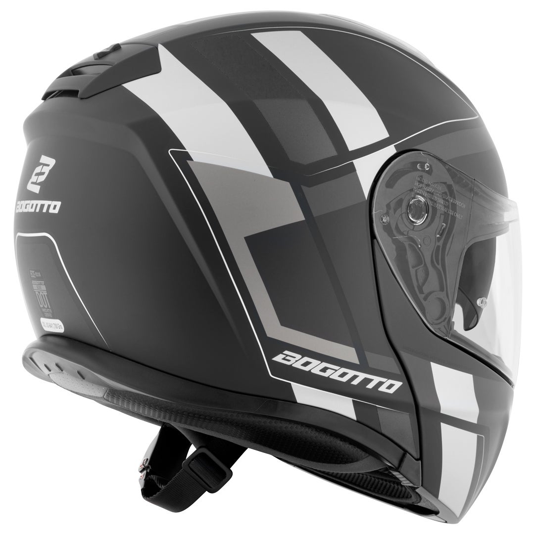 Bogotto FF403 Murata casque rabattable Blanc/Noir/Gris S (55/56) Figure 4