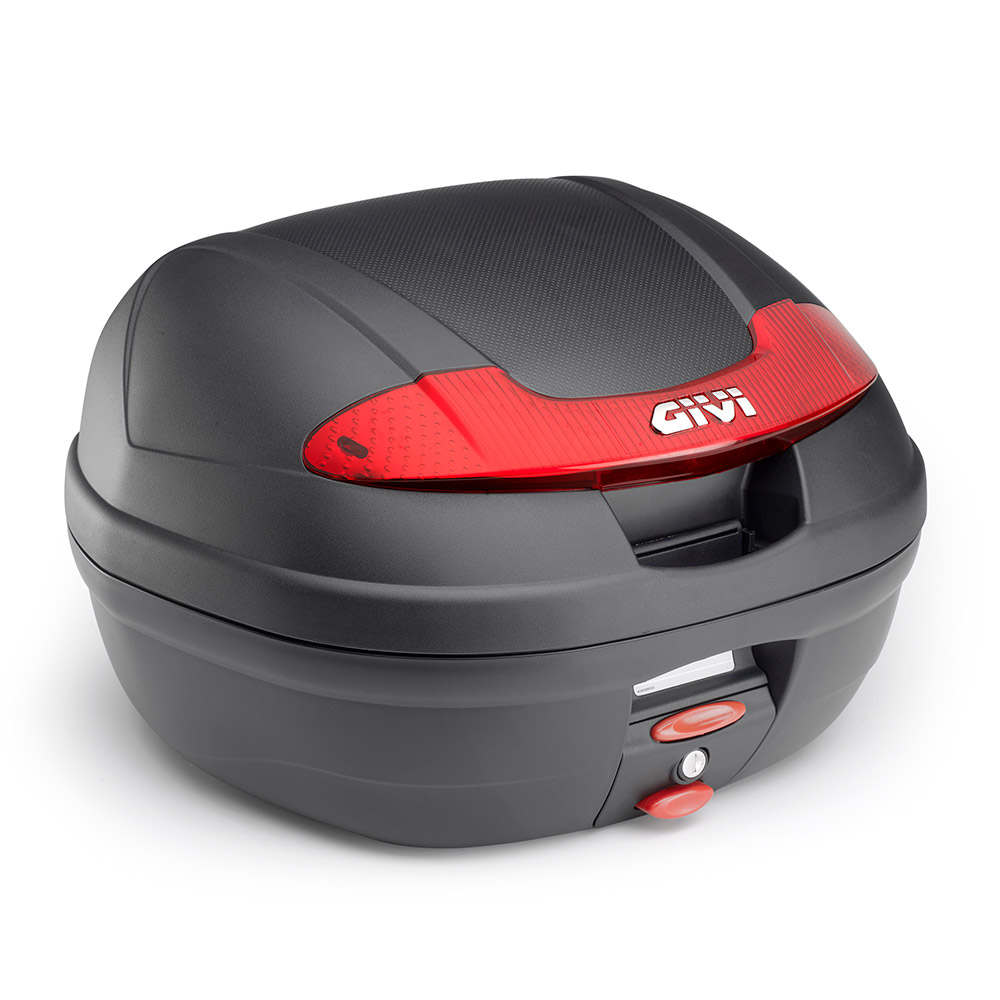 GIVI E340 Vision Monolock Topplåda med platta svart/röd 34 Ltr. Figur 1