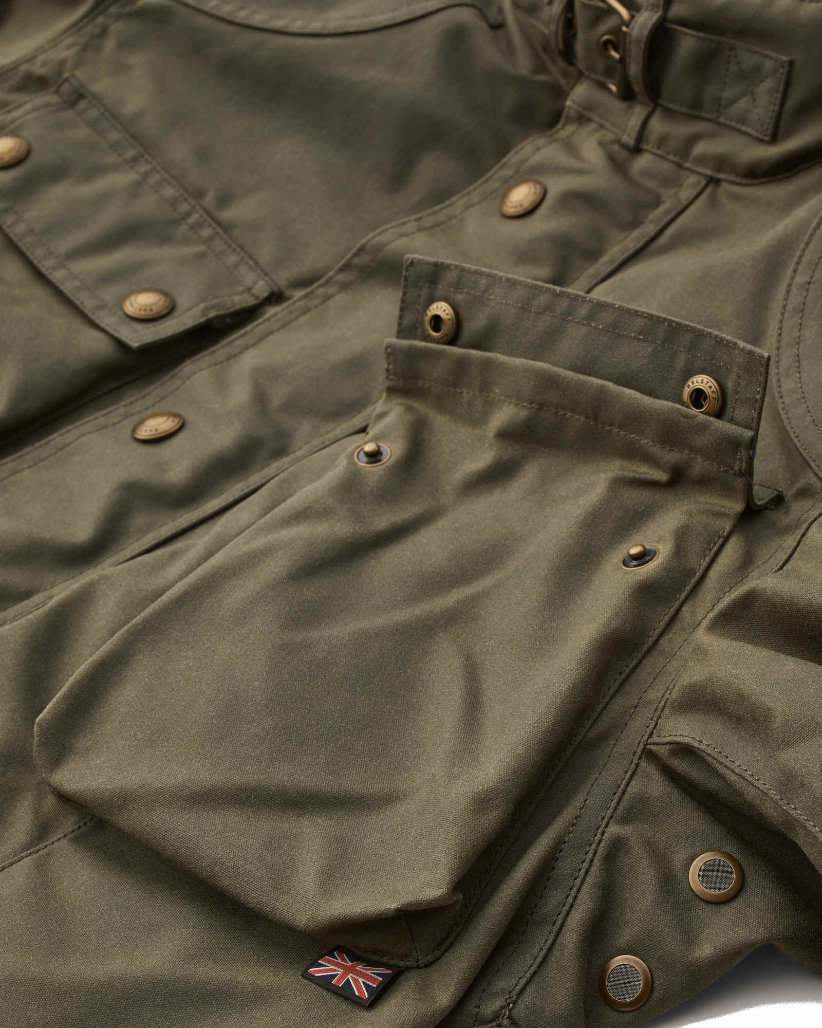 Belstaff Trialmaster Motorcycle Wax Jacket olive M Figure 3