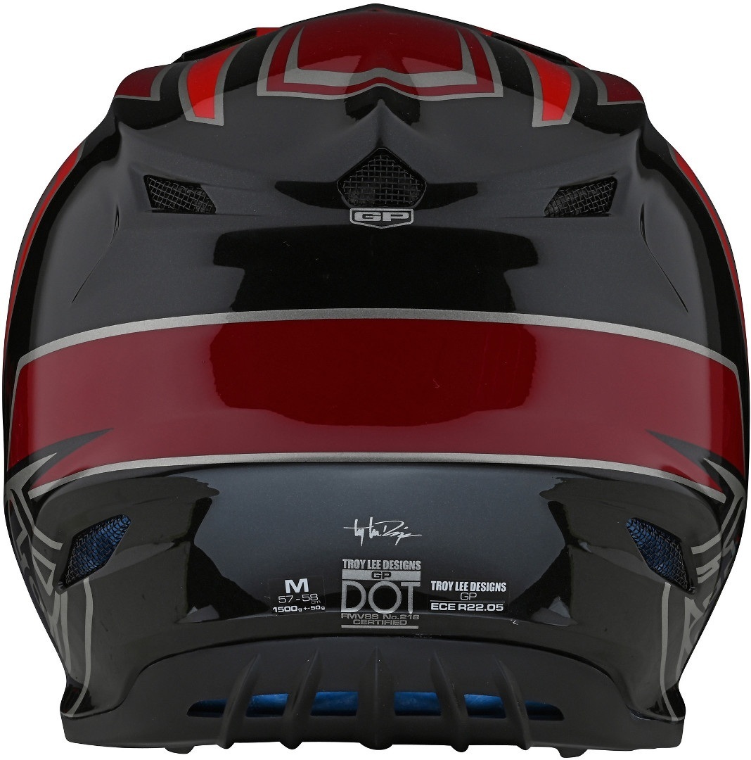 Troy Lee Designs GP Ritn Motocross Hjälm röd/svart Man (57/58) Figur 6