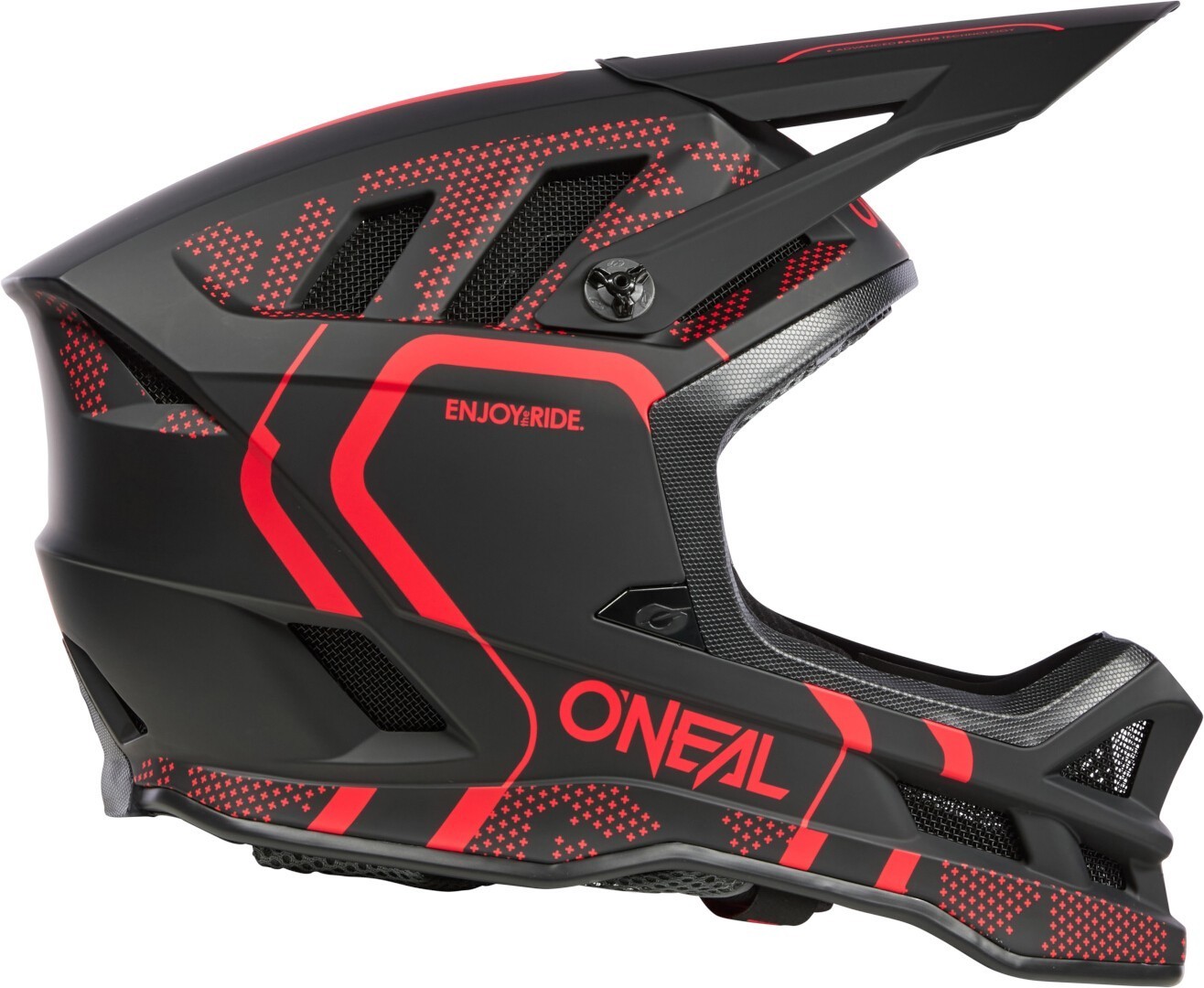 Oneal Blade Polyacrylite Strike Capacete de Downhill preto fosco/vermelho M (57/58) Figura 3