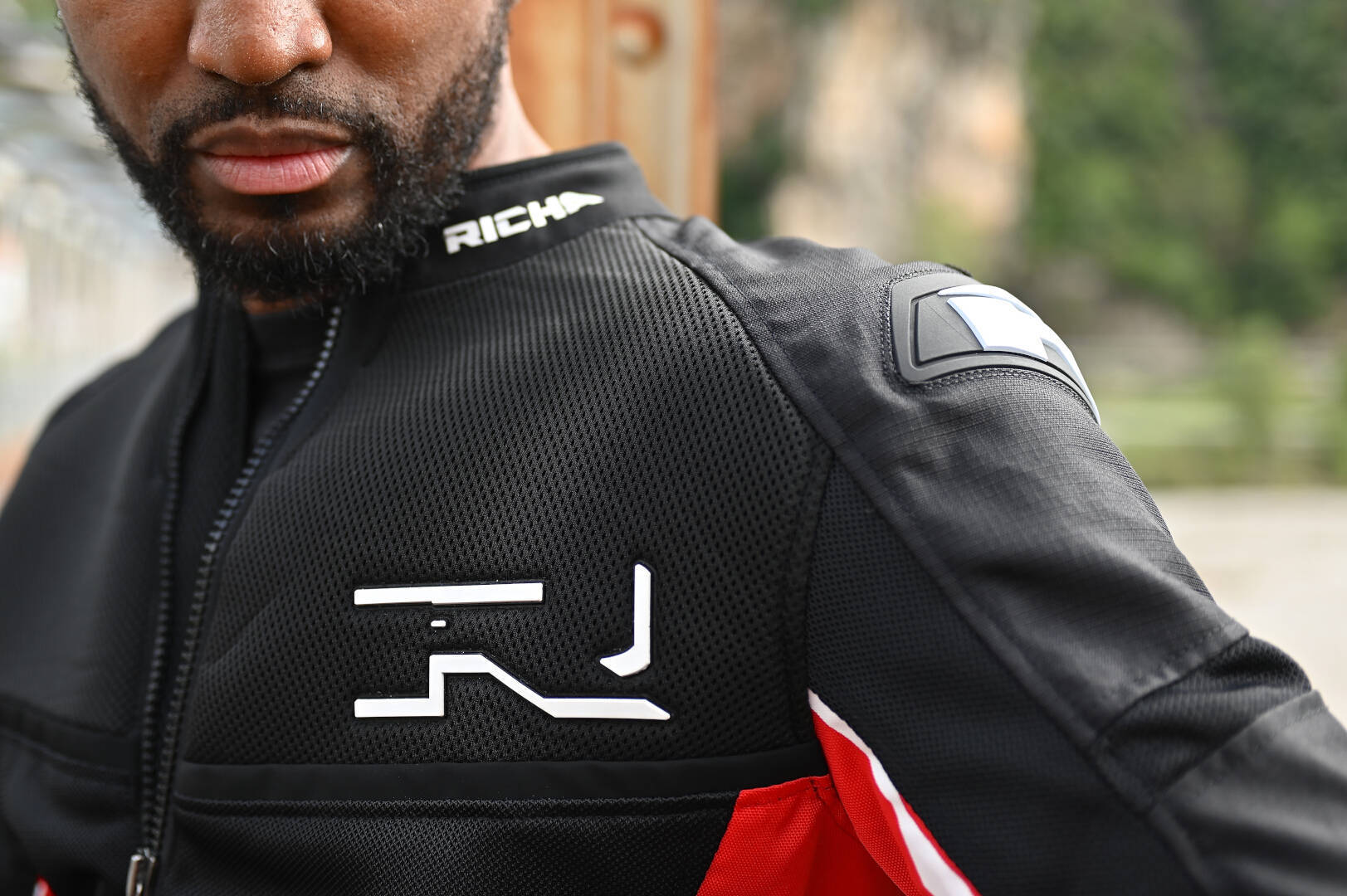 Richa Stradale Mesh Motorcycle Textile Jacket black/red L Figure 6