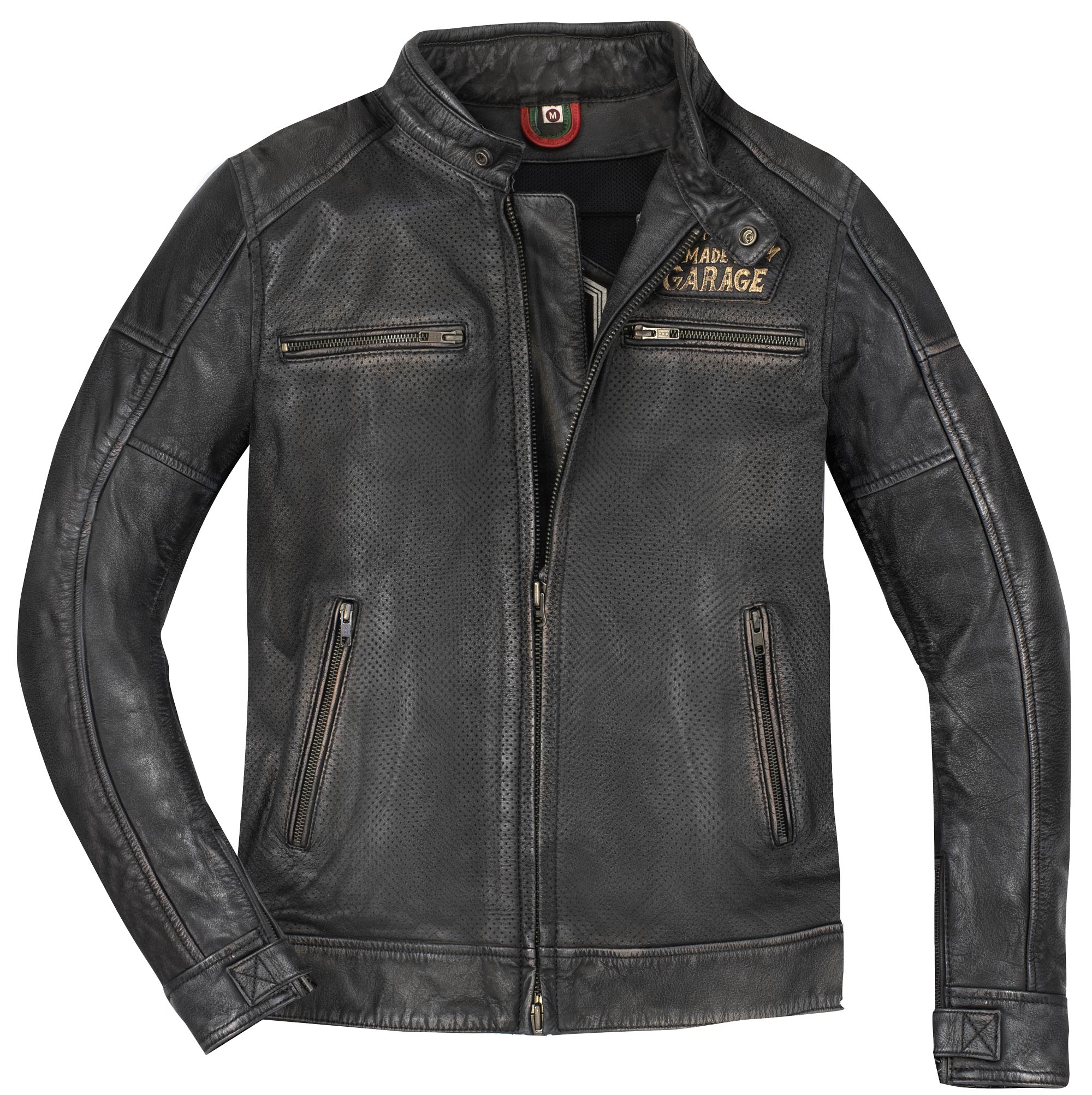 HolyFreedom Zero Summer perforierte Motorrad Lederjack schwarz L Abbildung 1