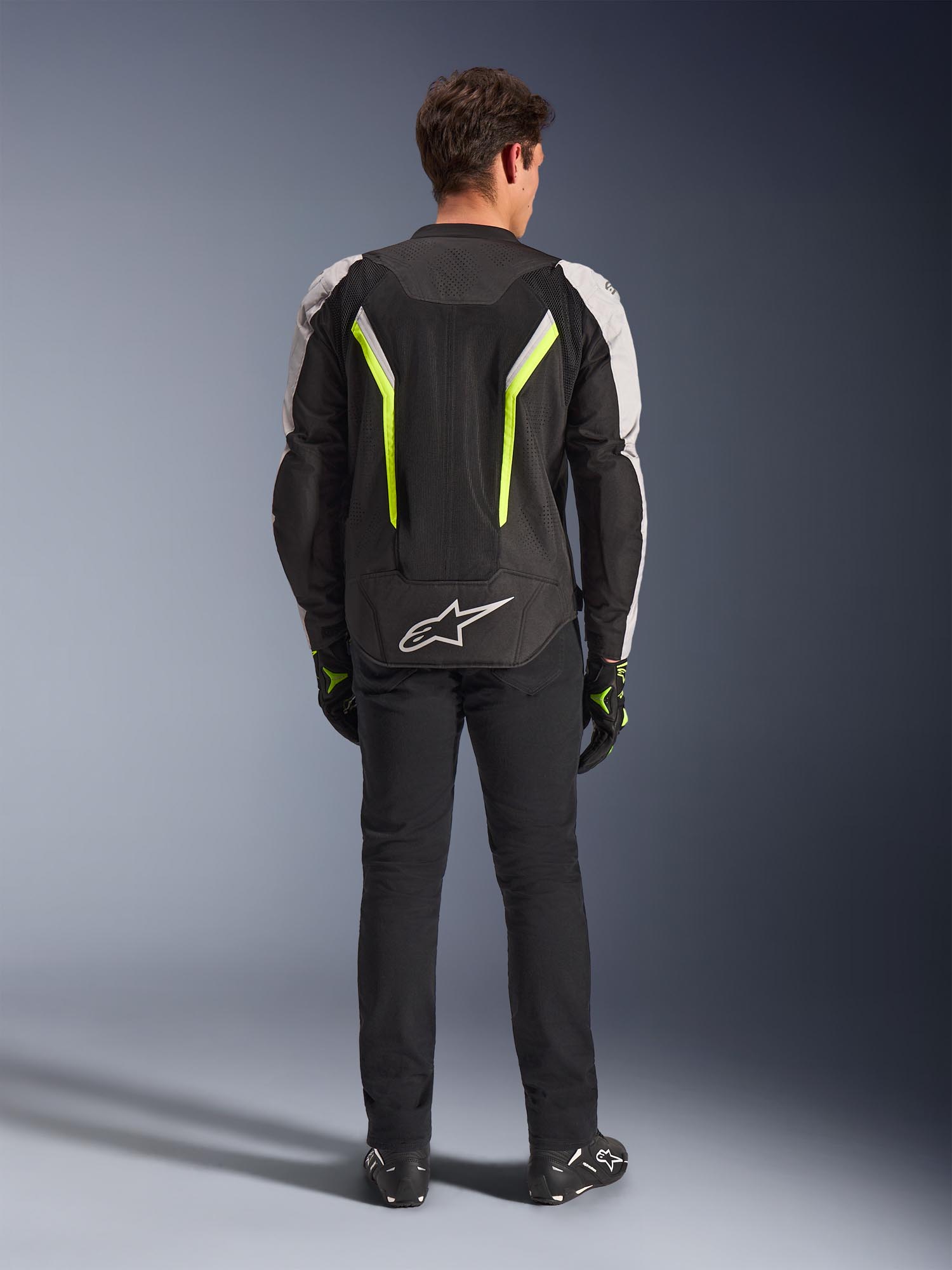 Alpinestars AST V3 Air perforated Motorcycle Textile Jacket black/silver/yellow 2XL Figure 7