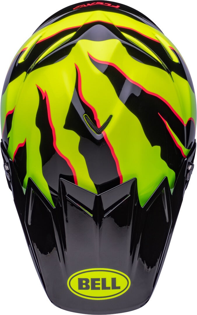 Bell Moto-9S Flex Claw Casco Motocross nero/verde L Figura 9