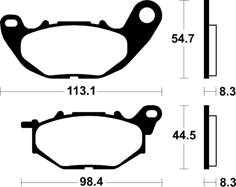 TECNIUM Bromsbelägg för organiska skotrar - ME431 Figur 2