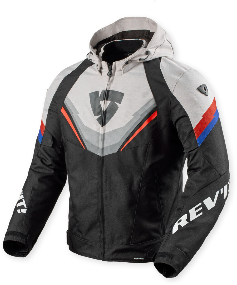 Revit Quantum 3 H2O wasserdichte Motorrad Textiljacke schwarz/hellgrau L Abbildung 1