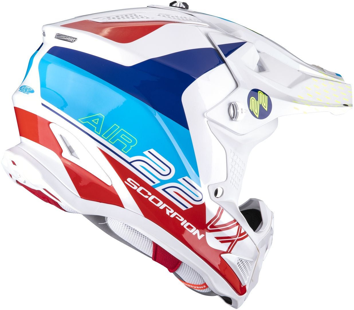 Scorpion VX-22 Air Ares Motocross Helmet white/red/blue M (57/58) Figure 2