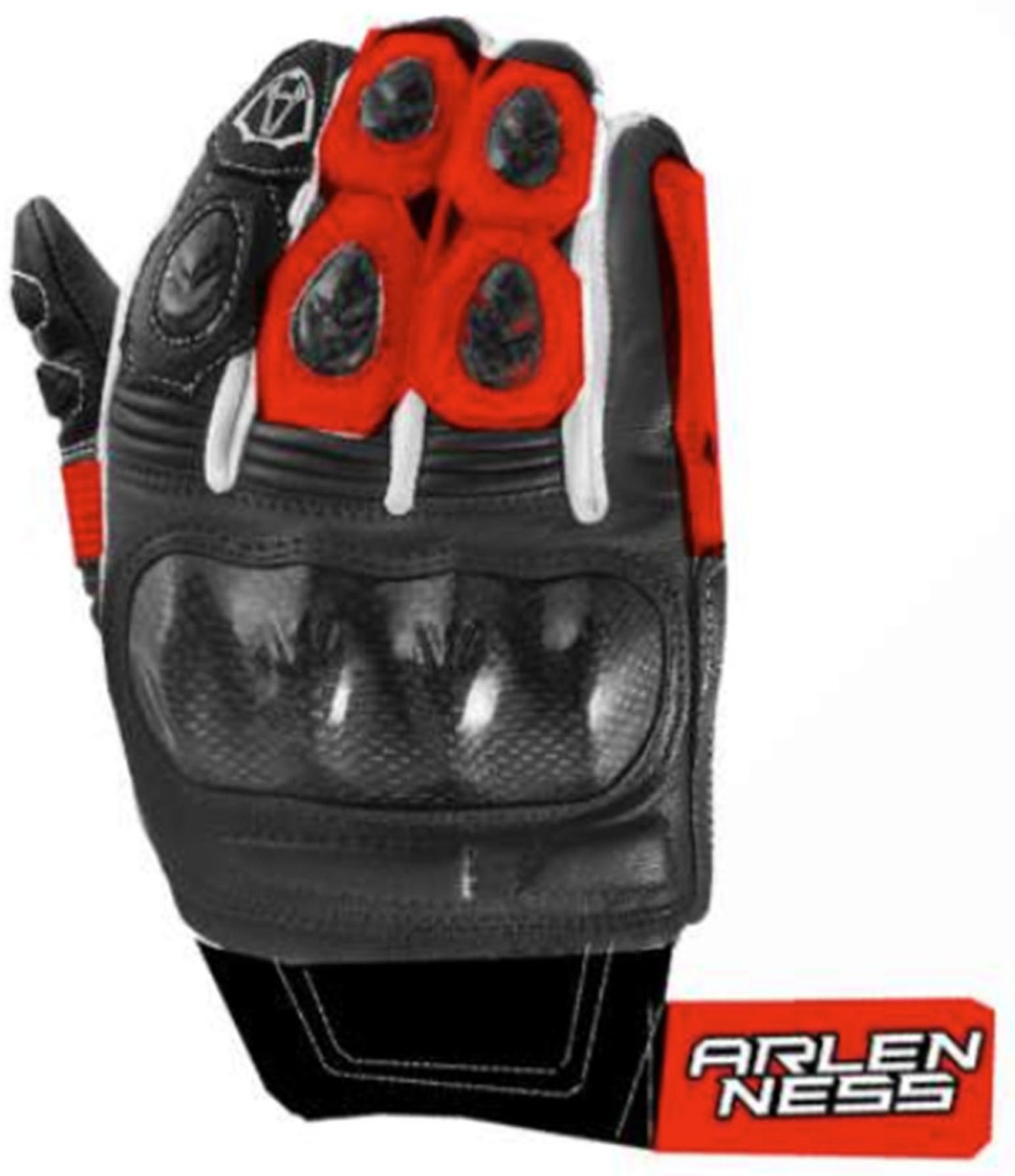 Arlen Ness Nerheg Gants de moto Noir/Rouge/Blanc S Figure 1
