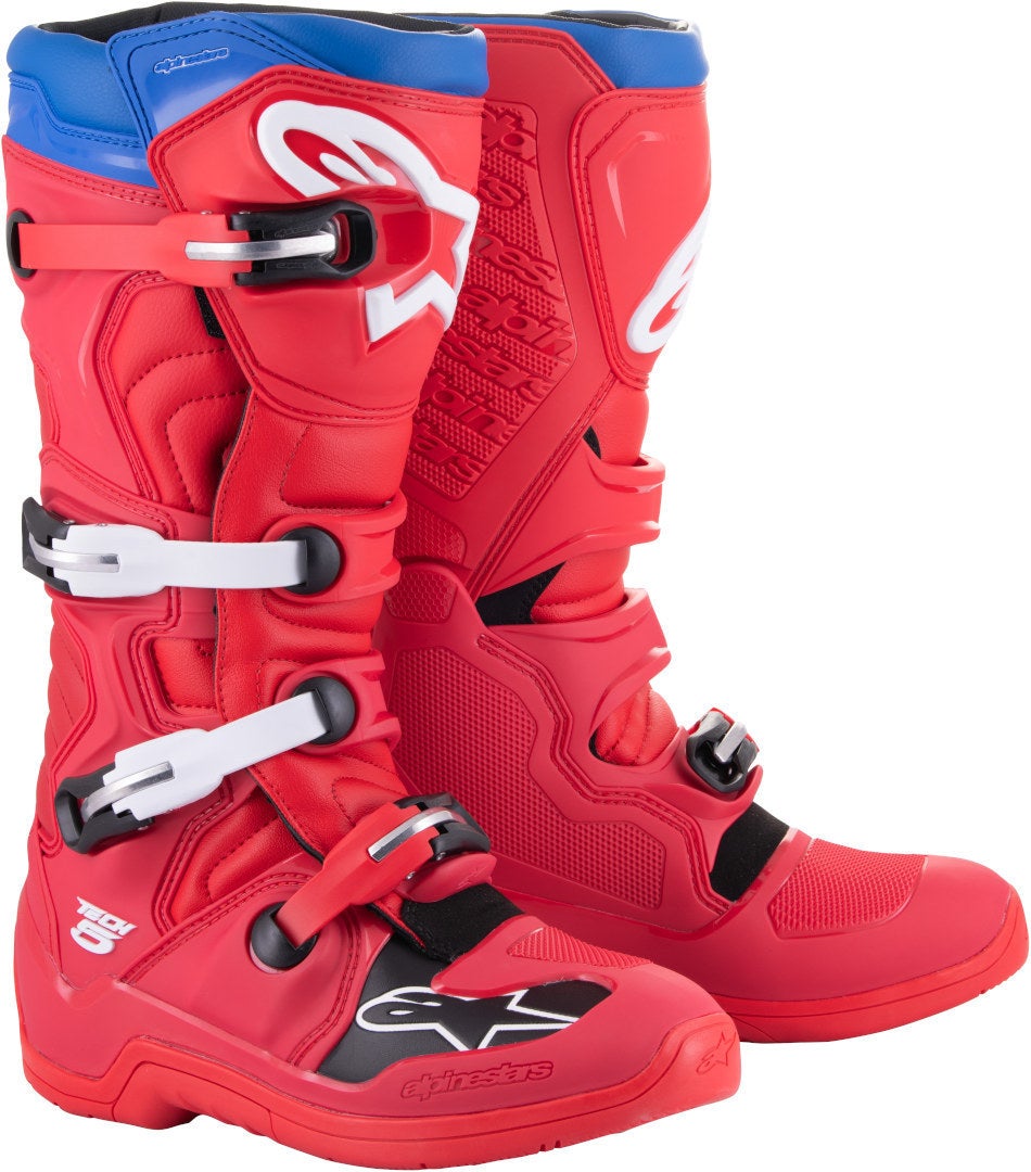 Alpinestars Tech 5 Motocross Boots blue/white/red 16 (52) Figure 1