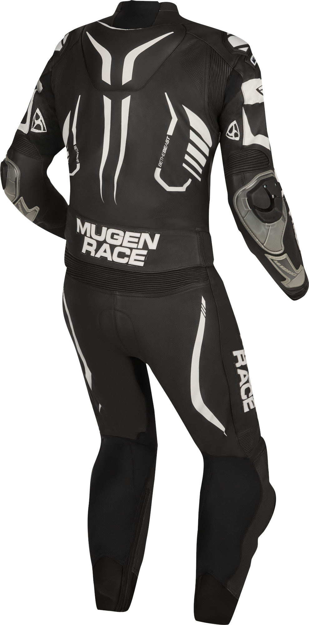 MUGENRACE Predator perforated Two Piece Motorcycle Leather Suit black/white 58 Figure 4