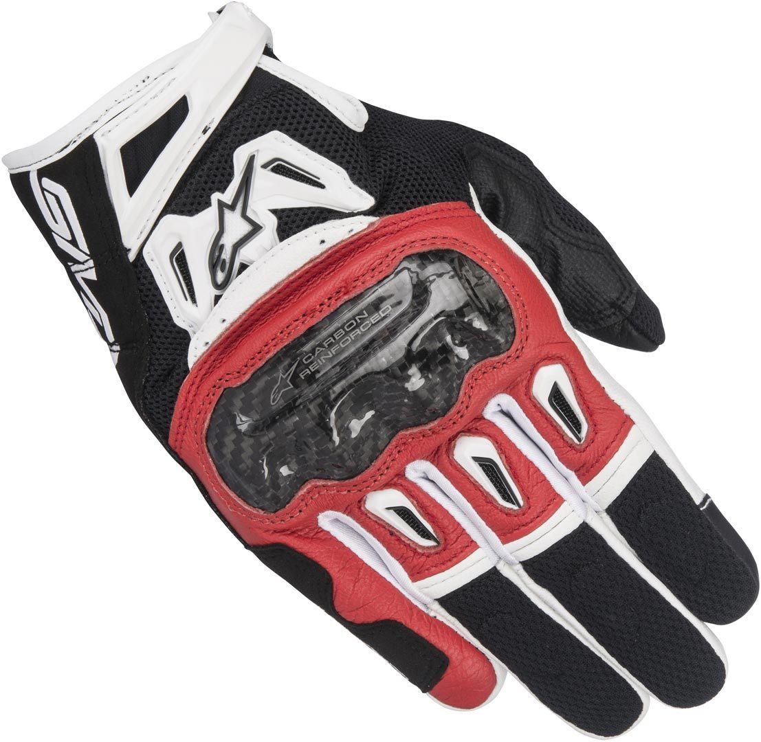 Alpinestars SMX-2 Air Carbon V2 Motorcykel handsker sort/rød/hvid L Figur 1