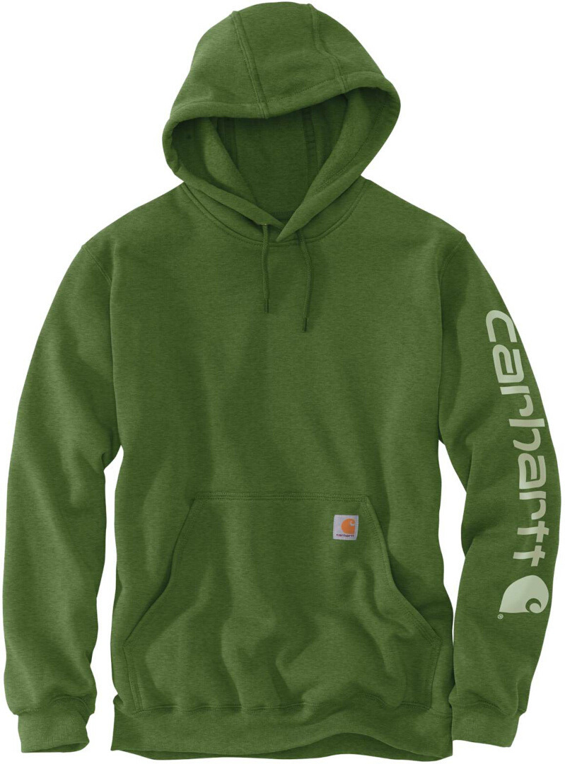Carhartt Midweight Sleeve Logo Munktröja grön/ljusgrön S Figur 1