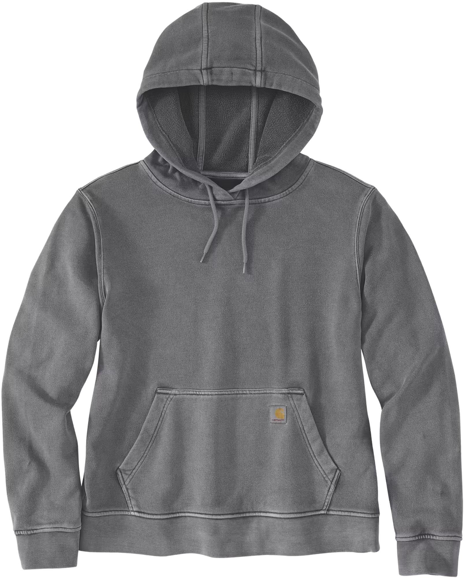 Carhartt Relaxed Fit Midweight Garment Dye French Terry Hooded Дамски суитшърт сив S Фигура 1