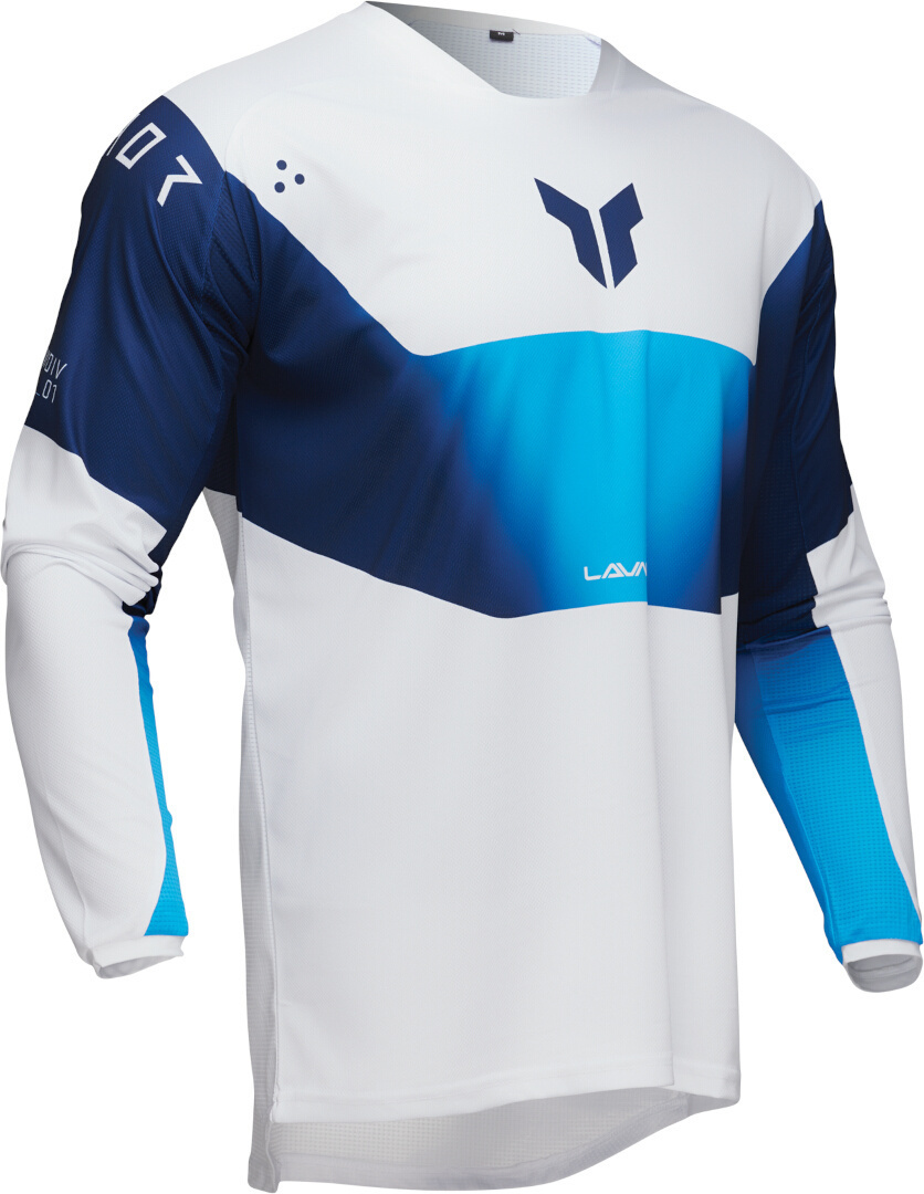 Thor Launchmode Storm Motorcross Jersey wit/blauw XXL Figuur 2