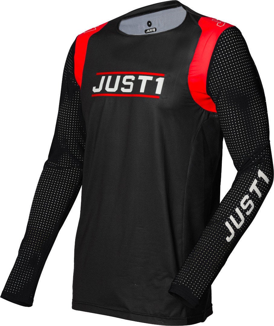 Just1 J-Flex Aria Motocross Jersey sort/rød L Figur 1