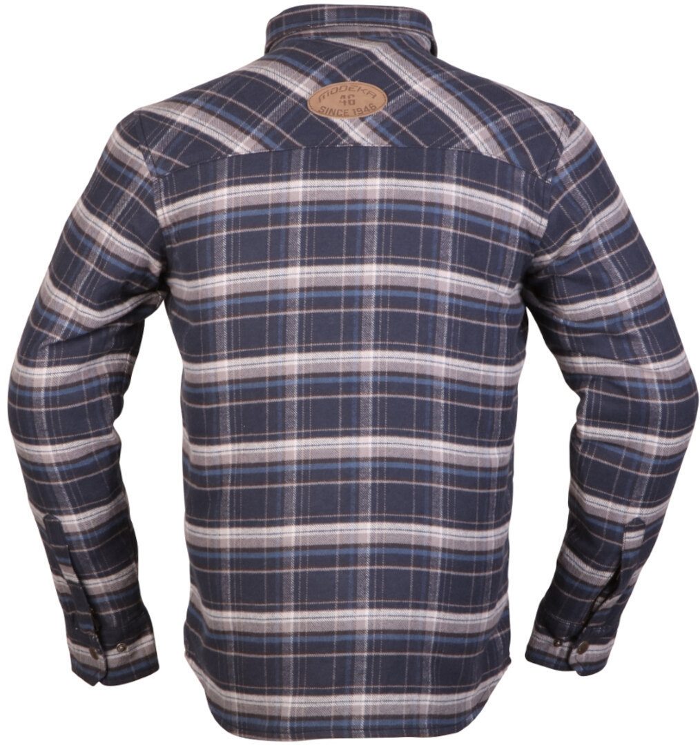 Modeka Nooner Chemise moto bleu/crème XL Figure 2