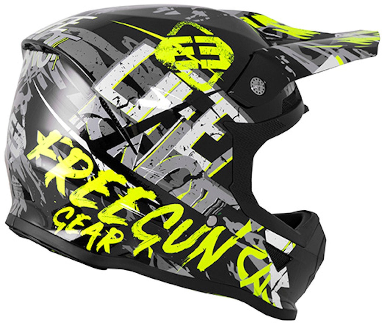 Freegun XP4 Maniac Casco Motocross per bambini nero/giallo neon L (53/54) Figura 3
