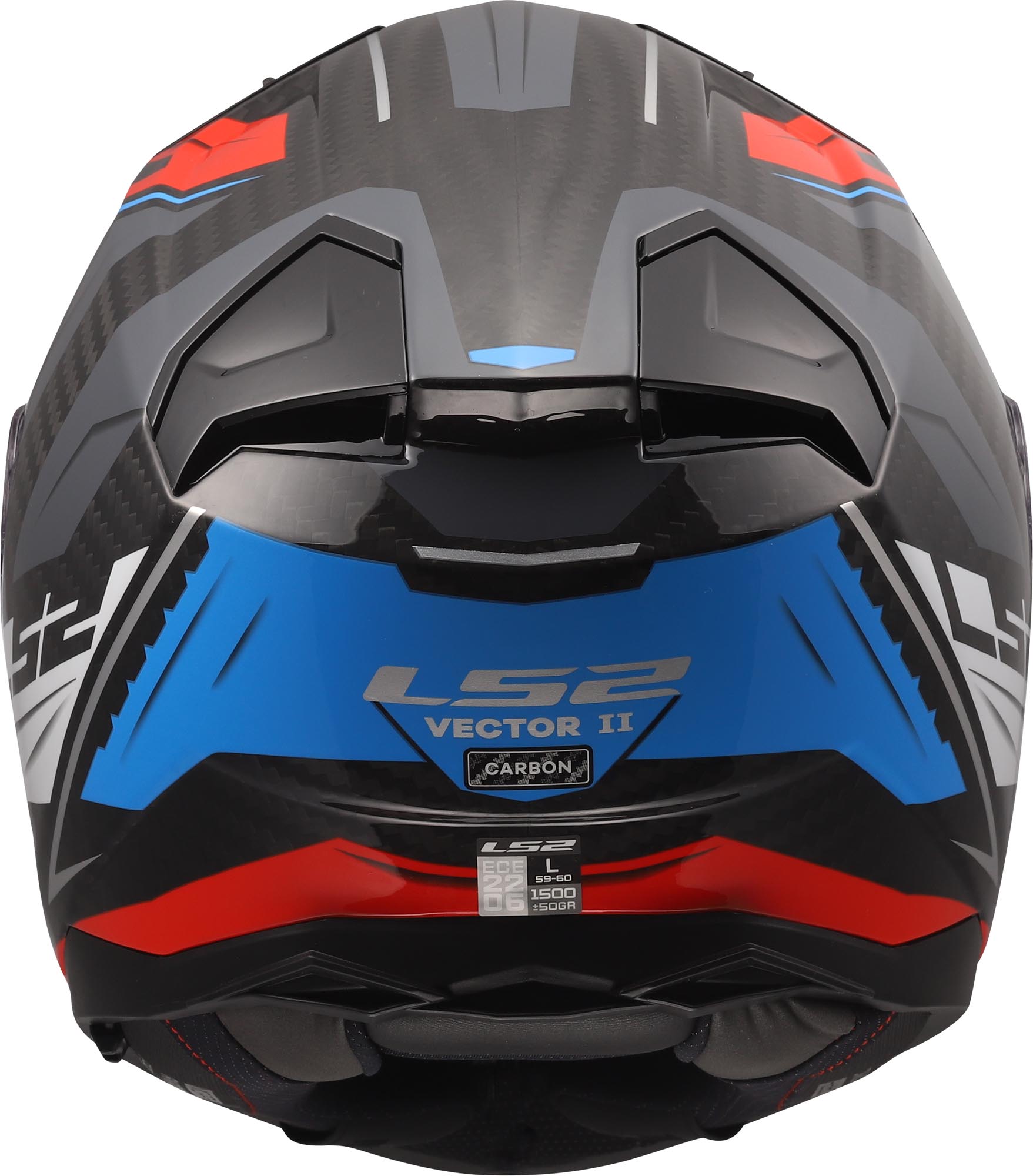 LS2 FF811 Vector II Carbon Savage Helmet white/blue/red 4XL (67/68) Figure 4