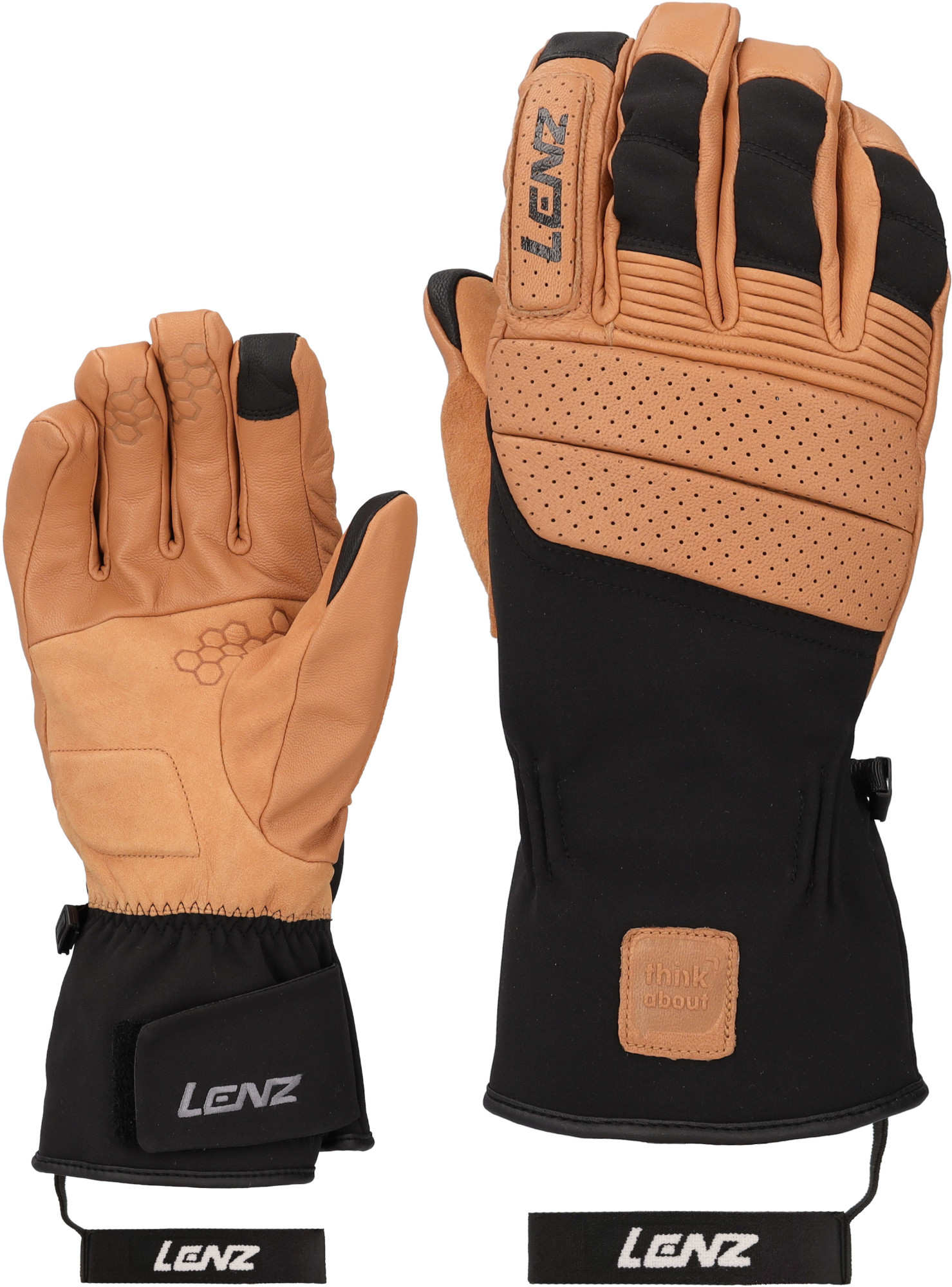 Lenz Think About Ski Luvas Marrom/Preto S Figura 1