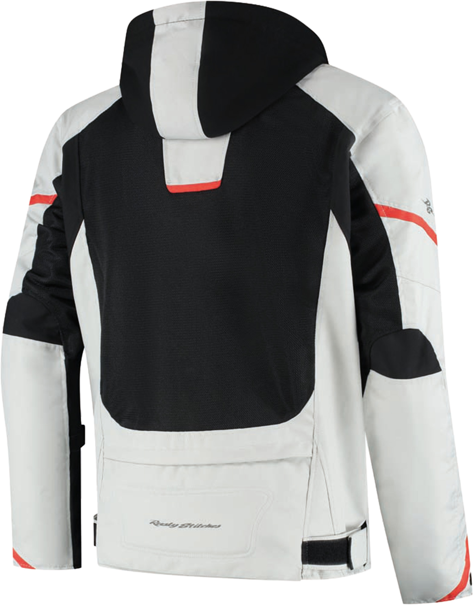 Rusty Stitches Carlo Veste textile de moto Gris clair/noir/rouge M Figure 2