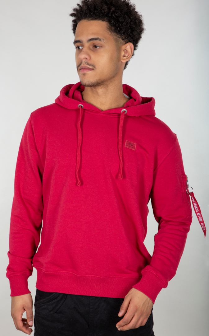 Alpha Industries X-Fit Hoodie rött XXS Figur 1