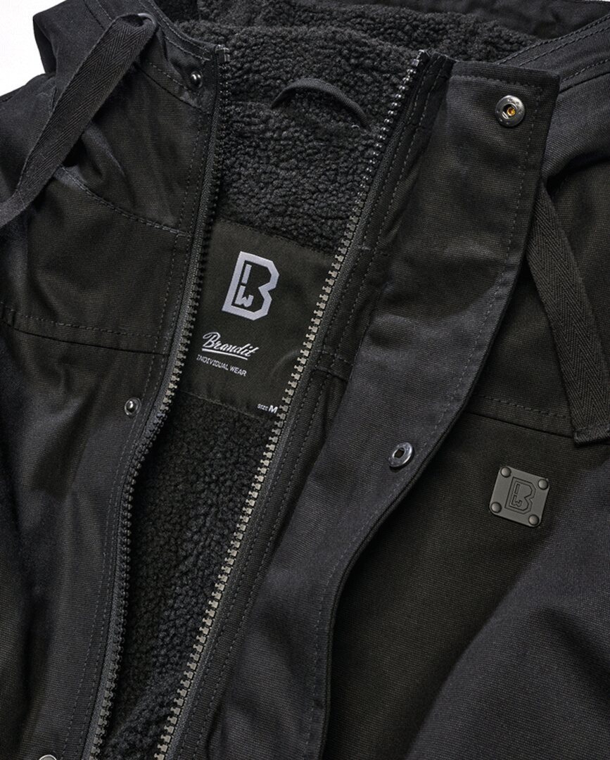 Brandit Essential Canvas Textiljacke schwarz XL Abbildung 5