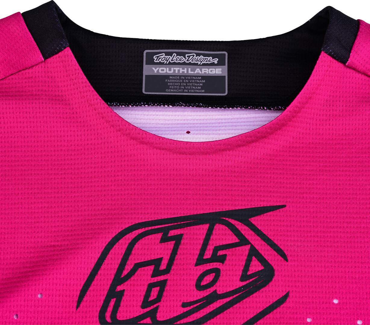 Troy Lee Designs Sprint Icon Cykeltrøje til børn Pink/sort M Figur 2