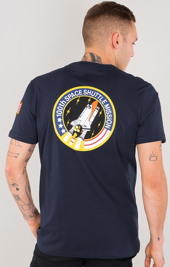 Alpha Industries Space Shuttle T-Shirt Mörkblå S Figur 2