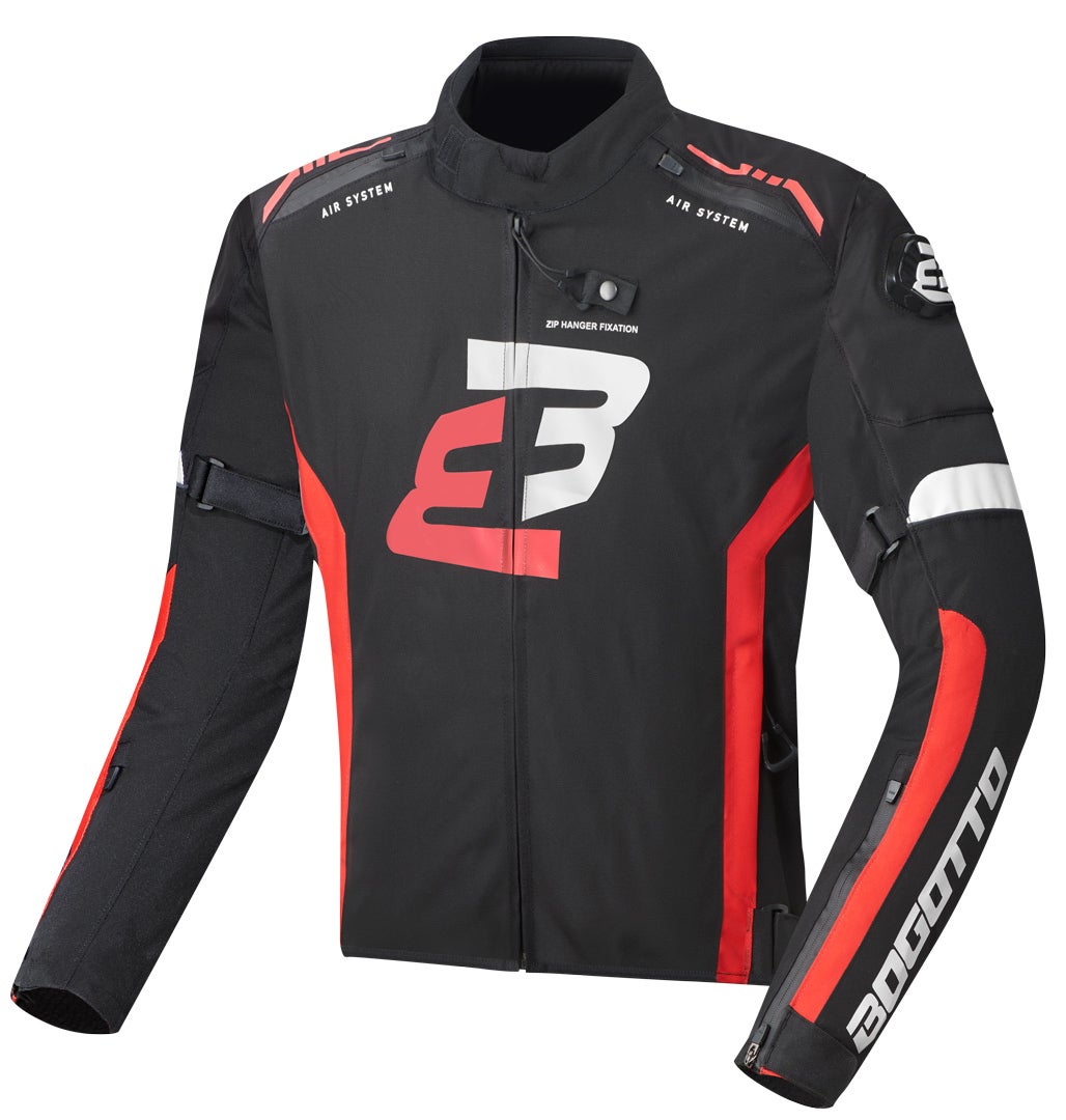 Bogotto GPX wasserdichte Motorrad Textiljacke schwarz/rot XL Abbildung 1