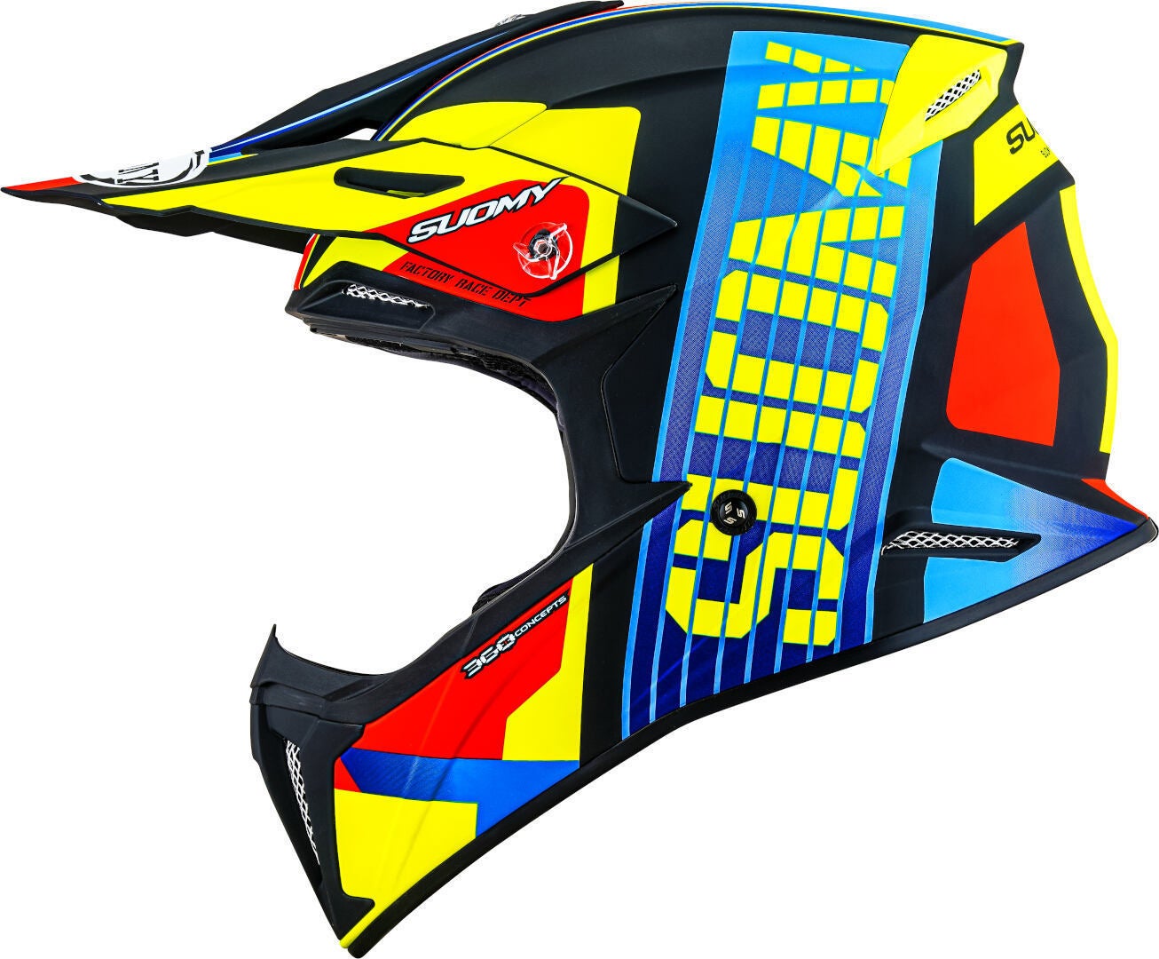 Suomy X-Wing Amped E06 Casco da motocross nero/blu/giallo XXL (63) Figura 5