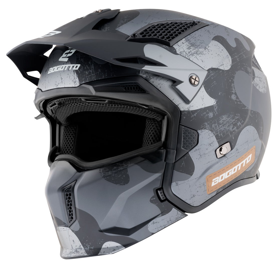 Bogotto Radic Camo Hjelm sort mat/grå L Figur 2