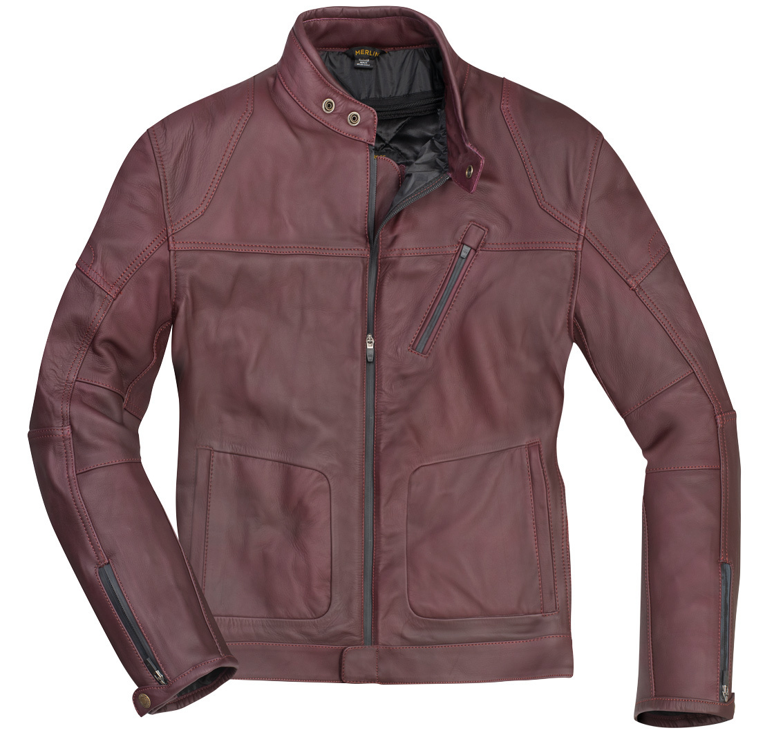 Merlin Gable Motorrad Lederjacke dunkelrot L Abbildung 1