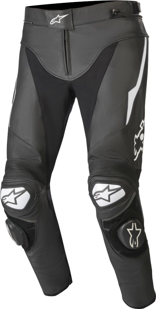 Alpinestars Track v2 Motorcycle Leather Pants black/white 58 Figure 1