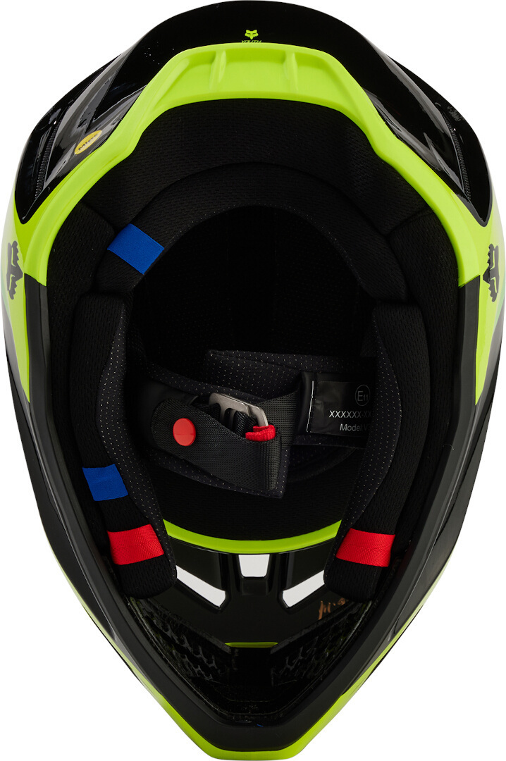 FOX V3 Streak Cască de motocross pentru tineret Negru/Verde Y/S (49/51) Figura 5
