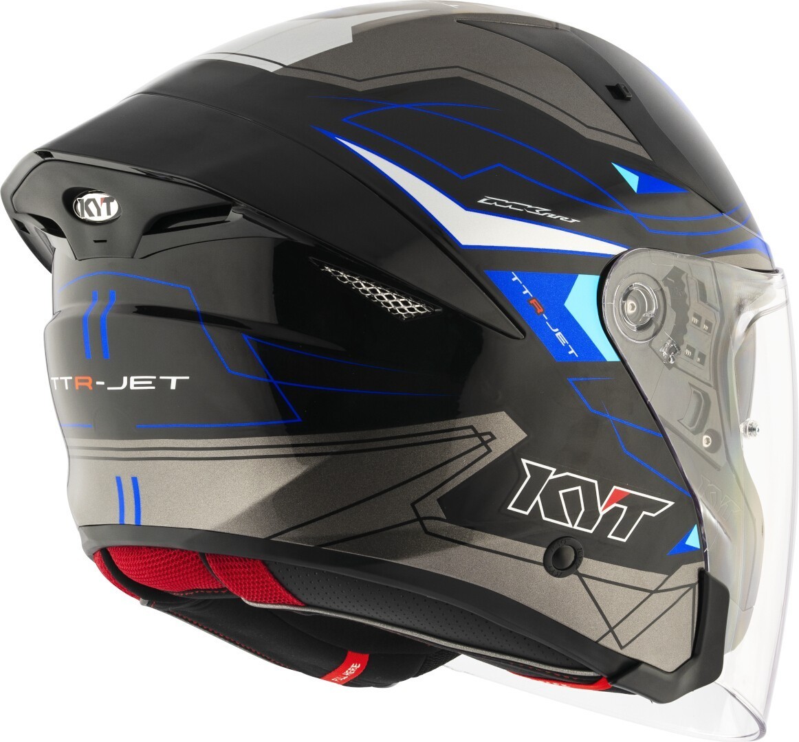 KYT TTR-Jet Led Cască cu reacție Negru/Albastru M (57/58) Figura 2