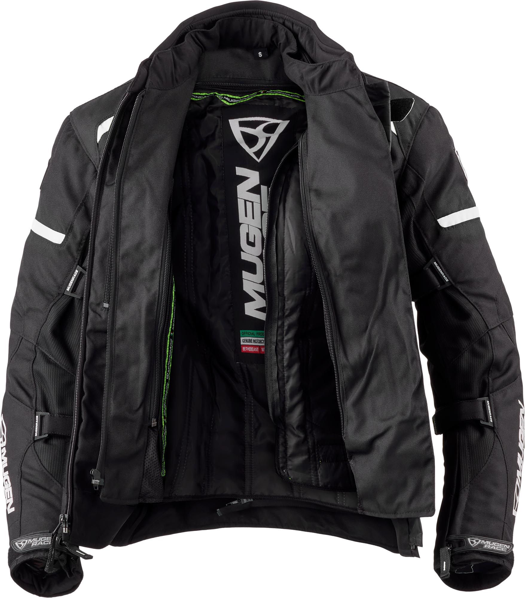 MUGENRACE Fuggire-A vattentät damer motorcykel textil jacka svart/vitt S Figur 6