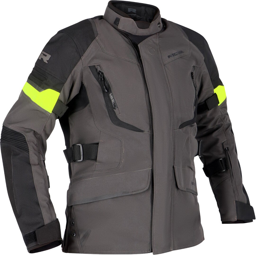 Richa Cyclone 2 Gore-Tex waterproof Ladies Motorcycle Textile Jacket dark grey/black/yellow M Figure 1