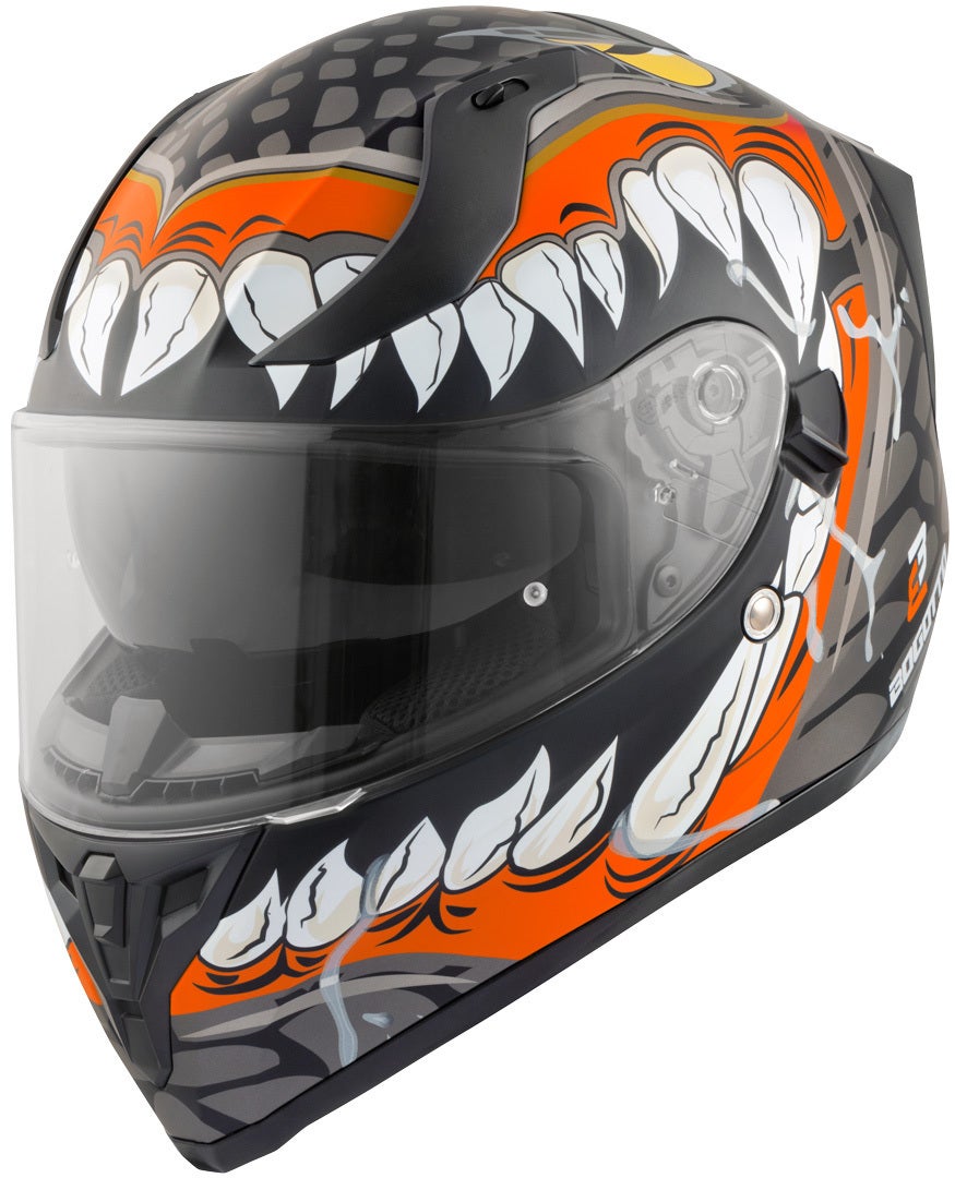 Bogotto V128 Naga Hjelm sort mat/orange M Figur 2