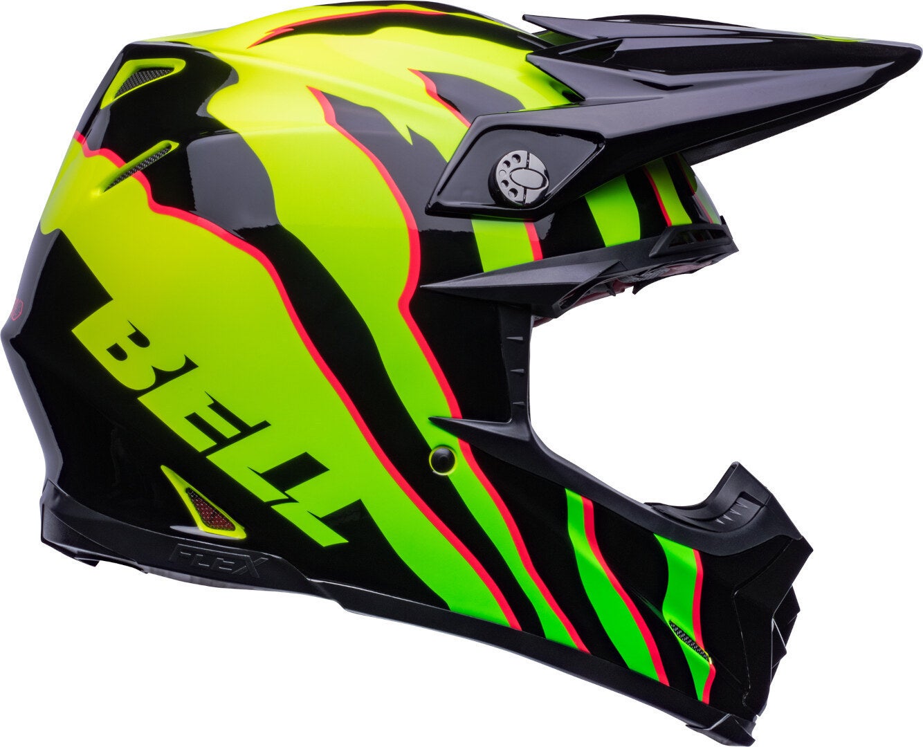 Bell Moto-9S Flex Claw Casco Motocross nero/verde M Figura 8