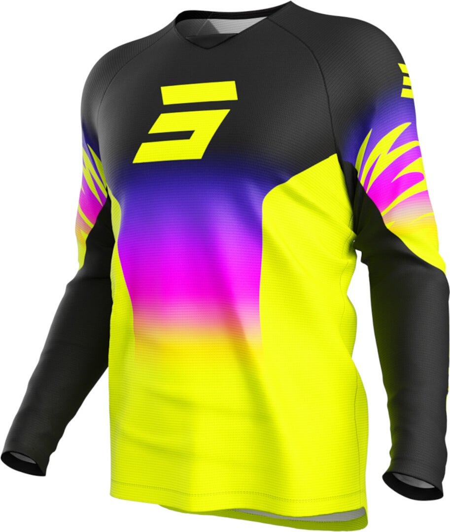 Shot Devo X-Trem Maglia da motocross nero/rosa/giallo L Figura 1