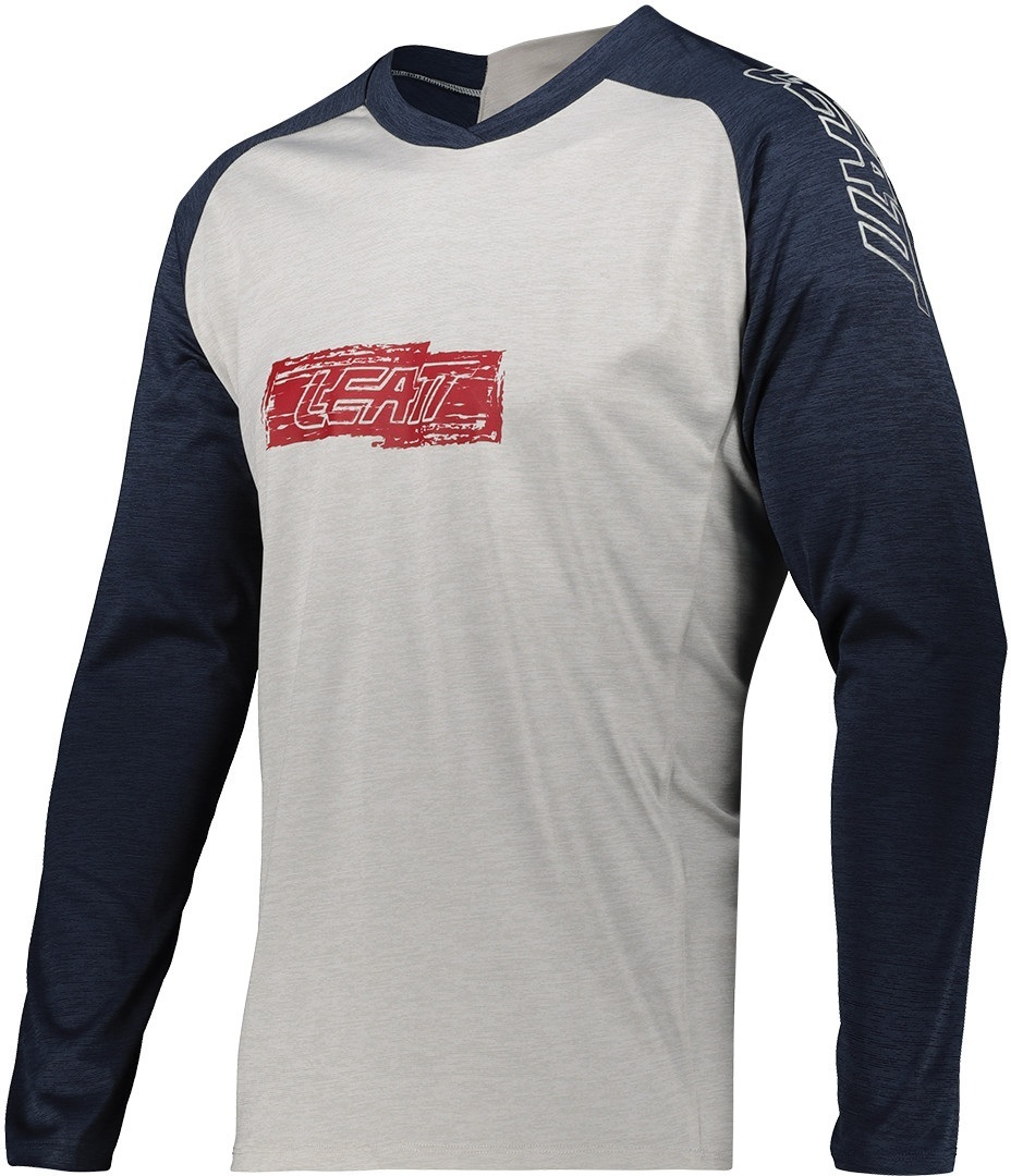 Leatt DBX 2.0 MTB LS Logo Bicycle Jersey white/blue XL Figure 1