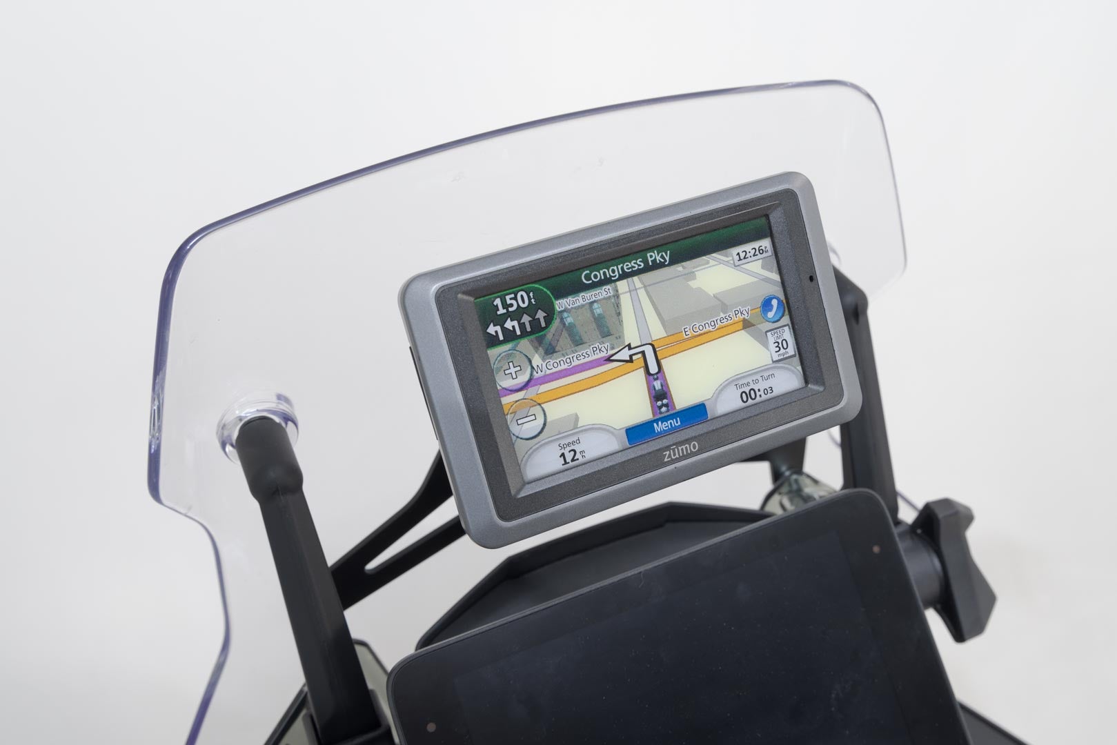 SW-Motech GPS mount for cockpit - Black. CFMoto 800MT (21-), 800MT Explore (24-). Figure 2