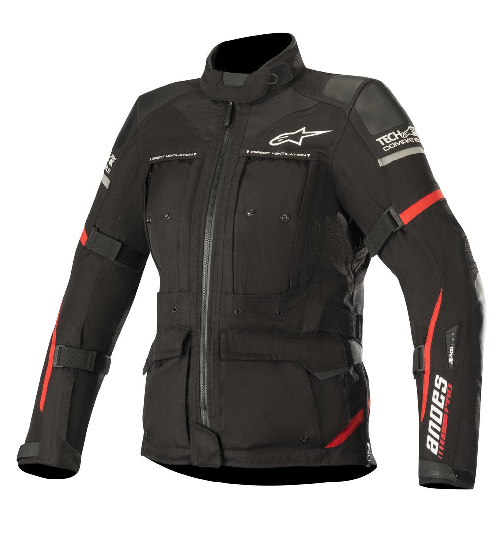 Alpinestars Stella Andes Pro Drystar Tech-Air Ladies Motorcycle Textile Jacket black/red M Figure 1