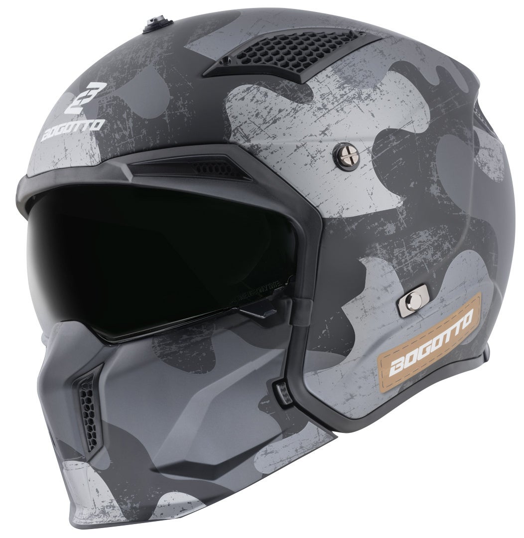 Bogotto Radic Camo 22.06 Casco nero opaco S Figura 5