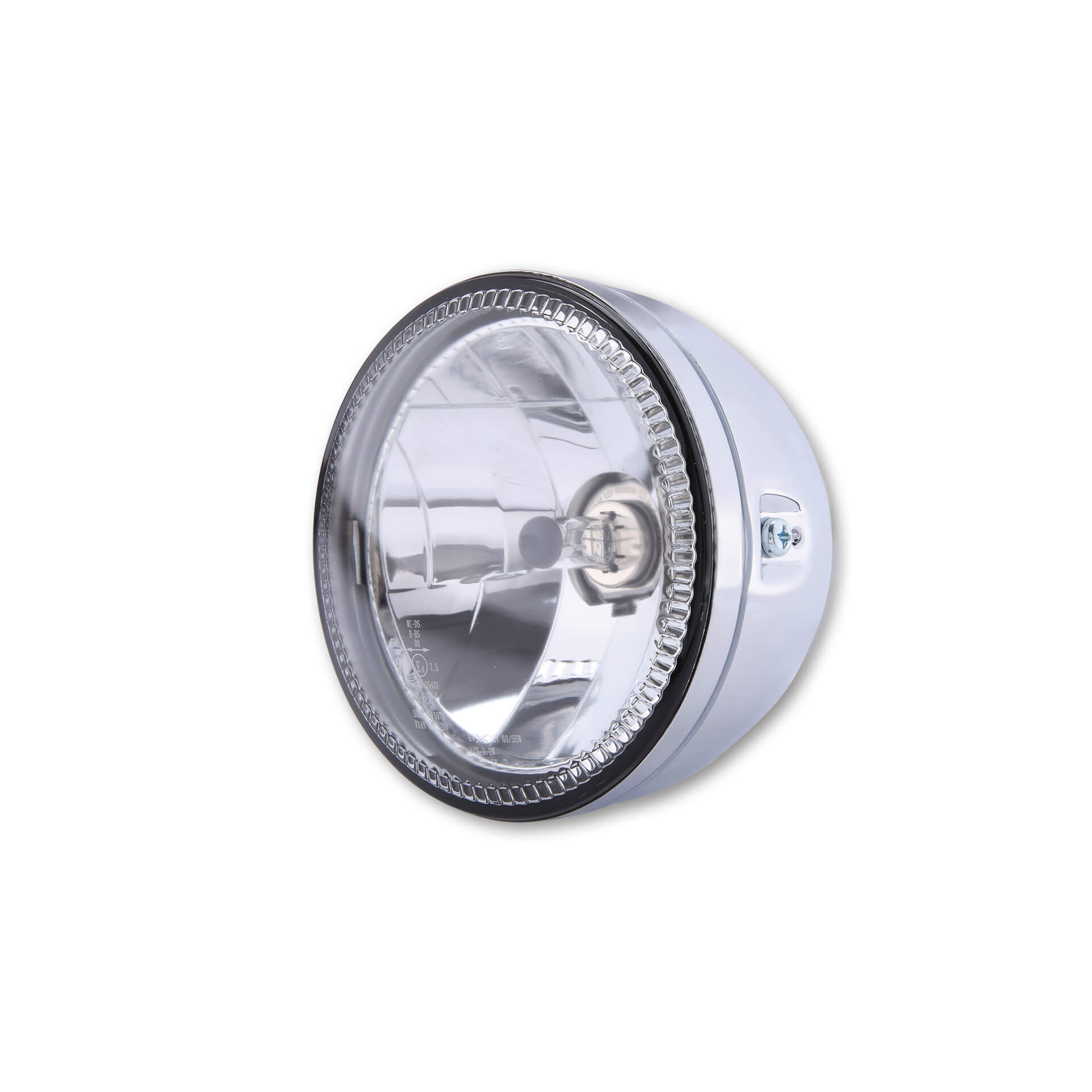 HIGHSIDER 5 3/4 Zoll Hauptscheinwerfer SKYLINE, LED Standlichtring Chrome Figura 1