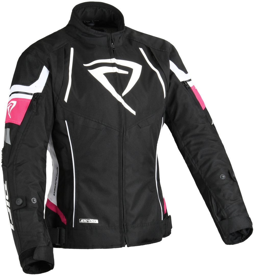 DIFI Estoril Aerotex imperméable dames moto textile veste noir/blanc/rose L Figure 1