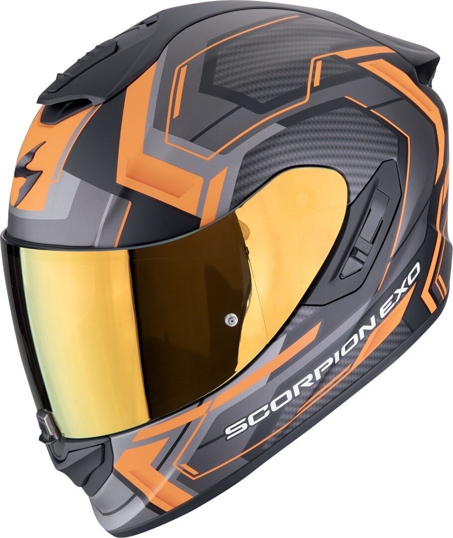Scorpion EXO-1400 Evo II Air Linart Hjelm sort mat/orange L (59/60) Figur 1